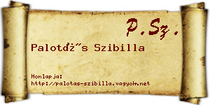 Palotás Szibilla névjegykártya